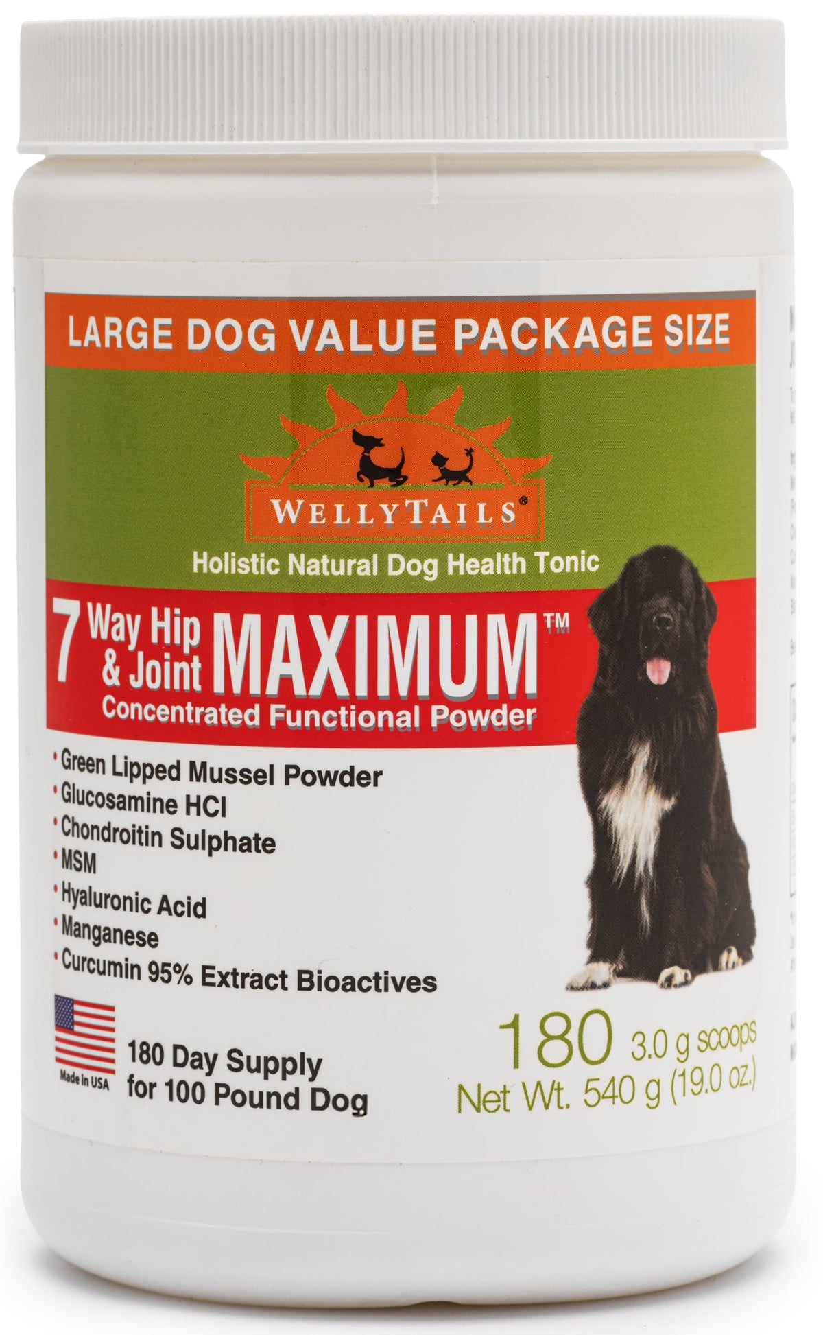 WellyTails 7 Way Hip & Joint MAXIMUM joint supplement powder for dogs – photo 1 of 8