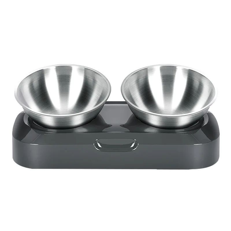 Stainless Steel Double Bowl with Stand – 15° Tilted Feeder for Dogs & Cats – alternate view 11