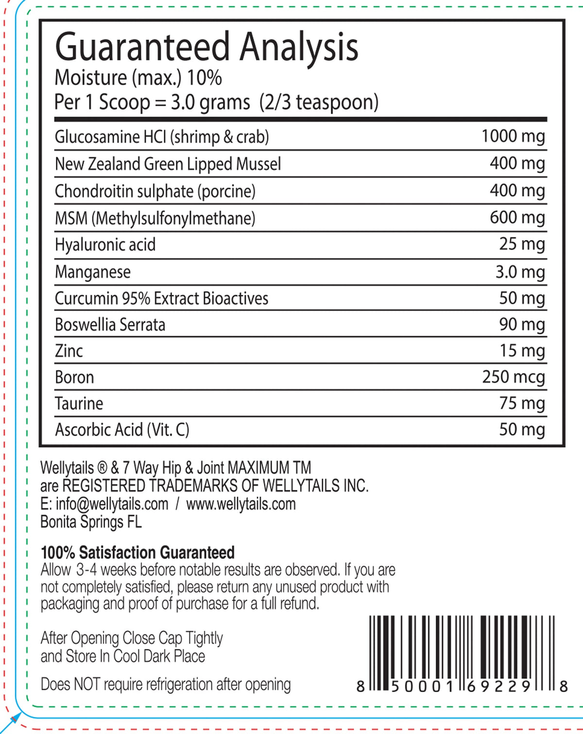 WellyTails 7 Way Hip & Joint MAXIMUM joint supplement powder for dogs – photo 3 of 8