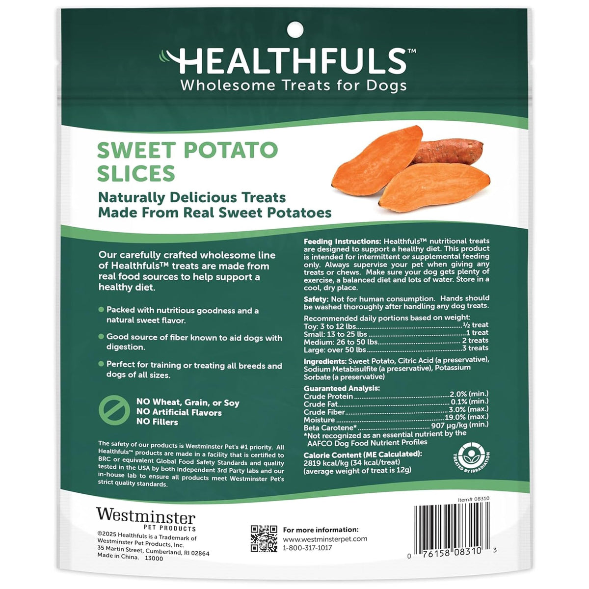 Healthfuls Sweet Potato Slices Dog Treats Grain Free, Limited Ingredient, 16 oz – photo 2 of 9