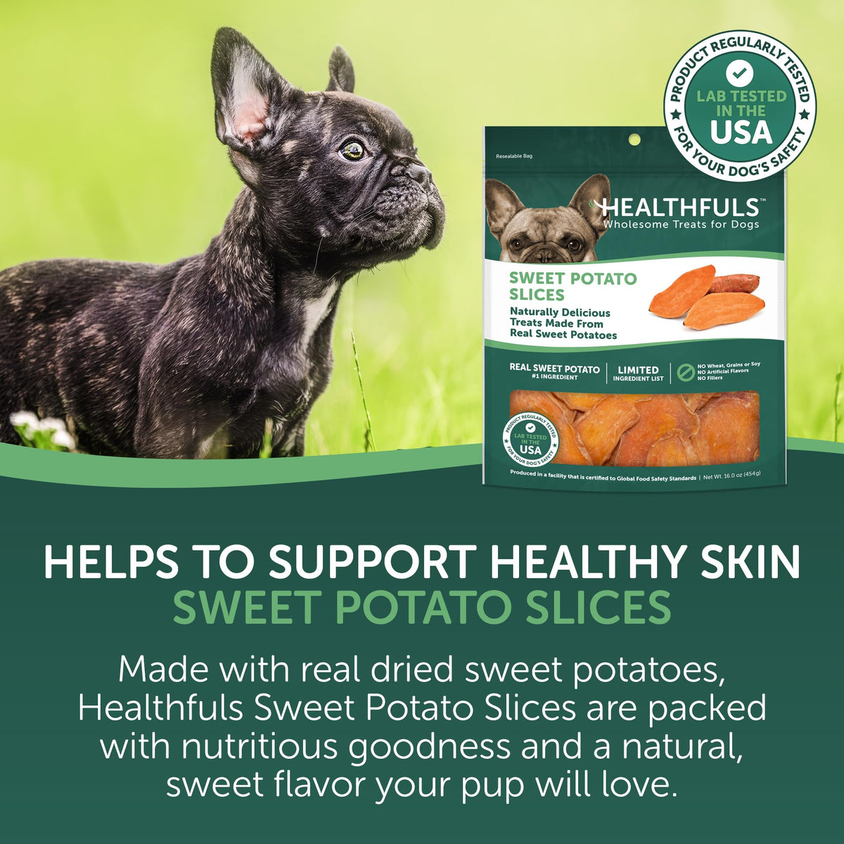 Healthfuls Sweet Potato Slices Dog Treats Grain Free, Limited Ingredient, 16 oz – photo 3 of 9