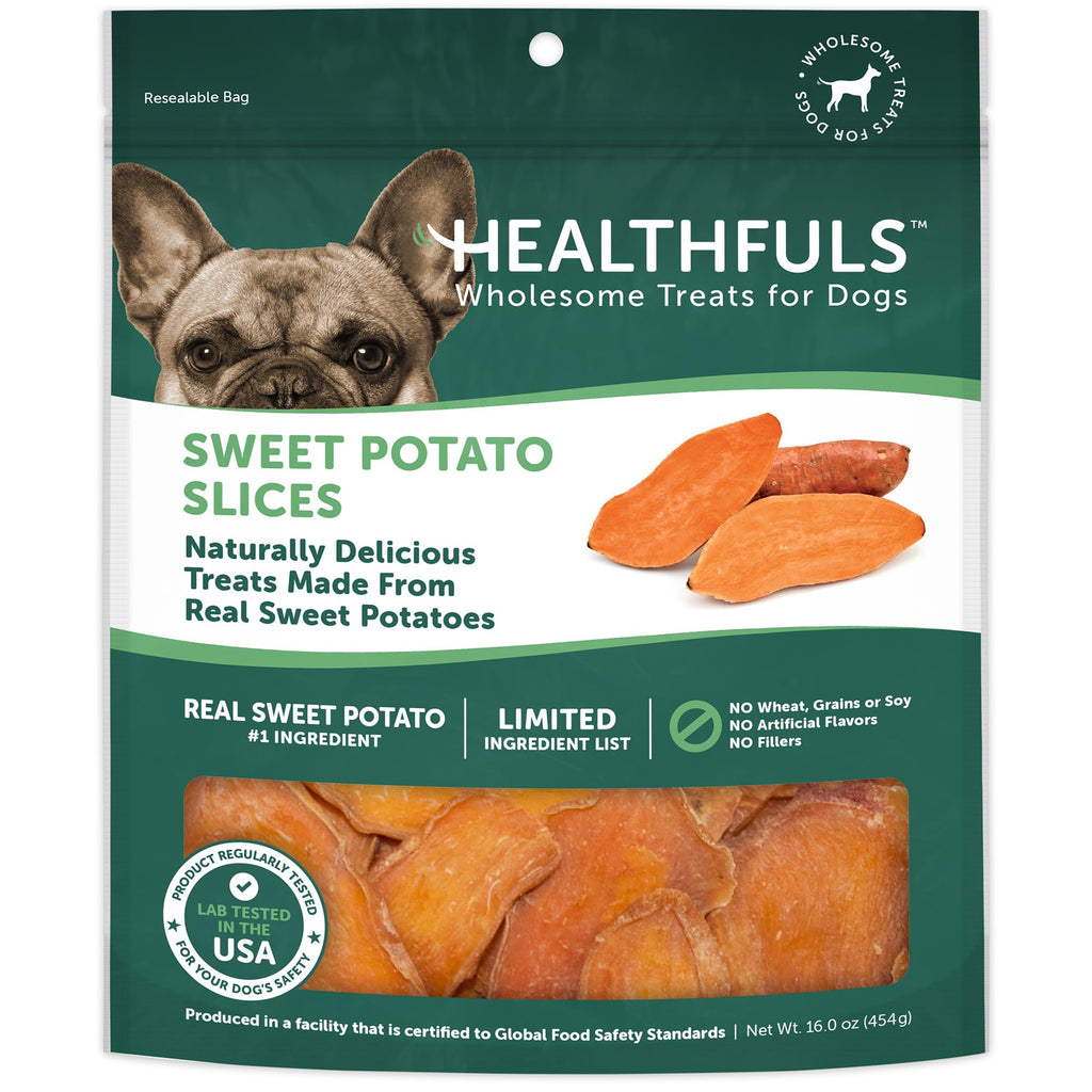 Healthfuls Sweet Potato Slices Dog Treats Grain Free, Limited Ingredient, 16 oz – photo 1 of 9