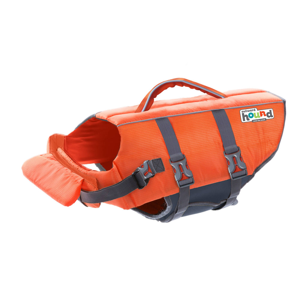 Outward Hound Granby Splash Dog Life Jacket – Orange, XS – front view