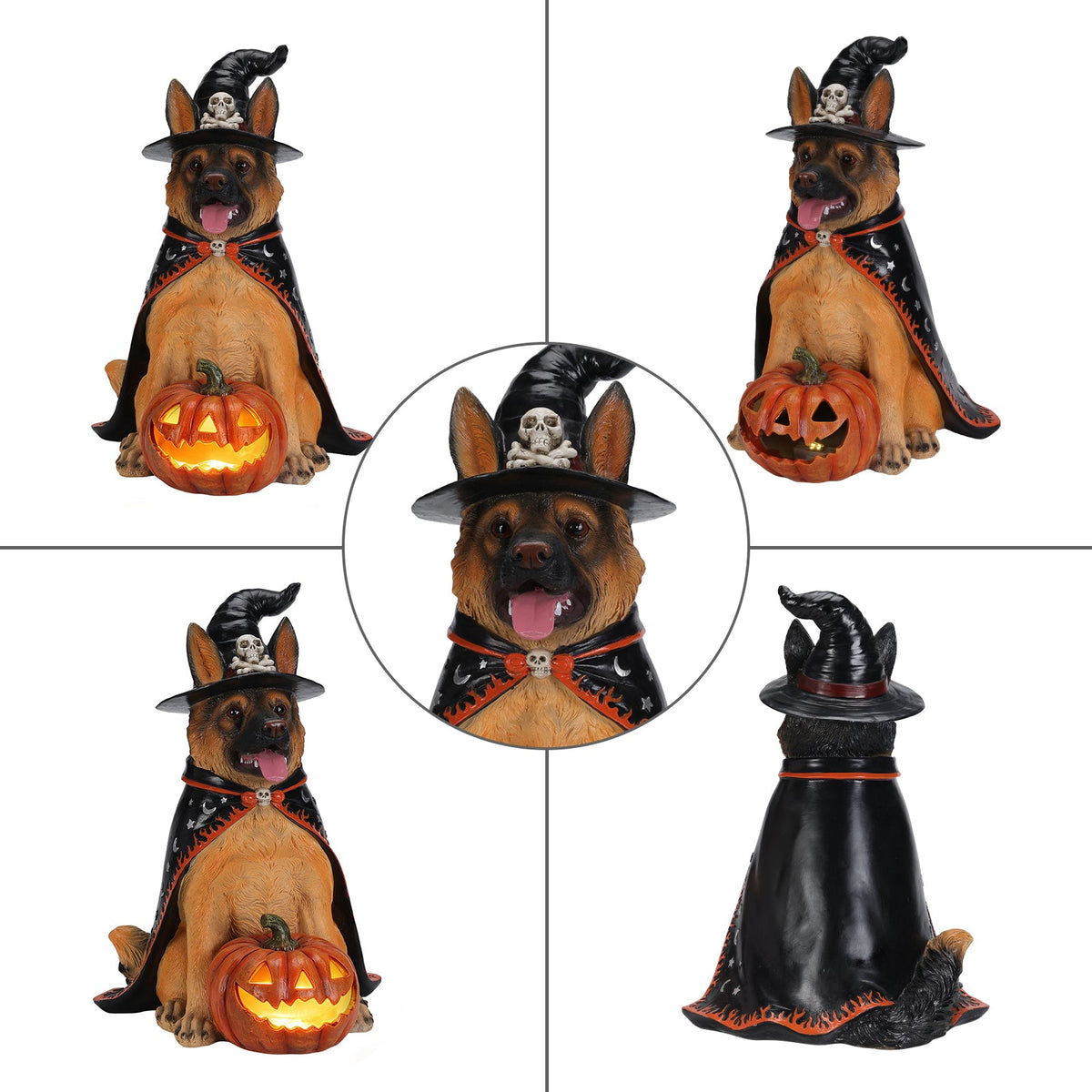 Halloween German Shepherd Dog Statue – alternate view 10