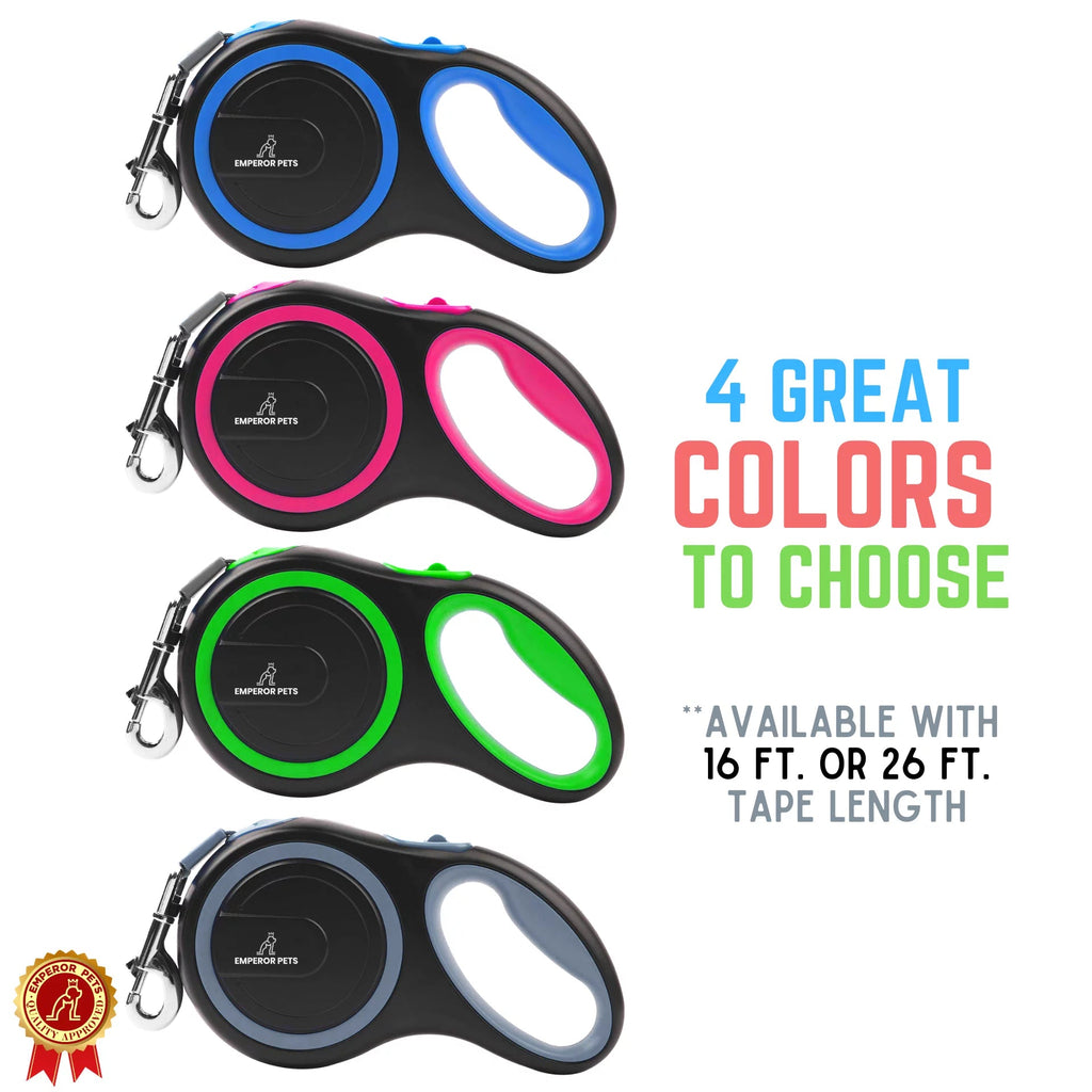 16ft Heavy-Duty Retractable Dog Leash up to 110lbs, back view