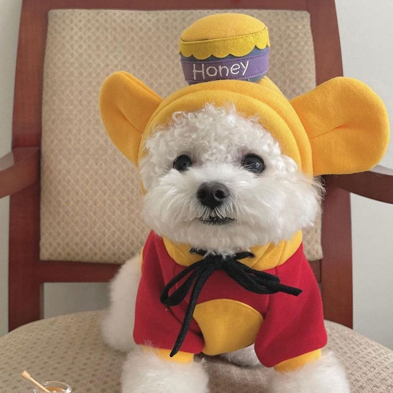 Pooh Bear Dog Costume Sweater – Two-Piece Outfit – alternate view 2