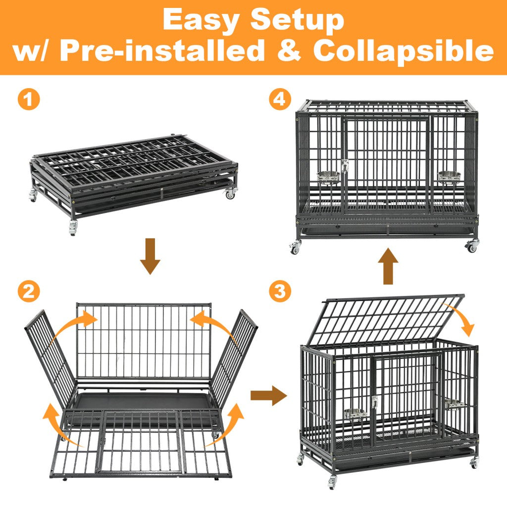 37 Inch Stackable Heavy Duty Dog Crate – alternate view 8
