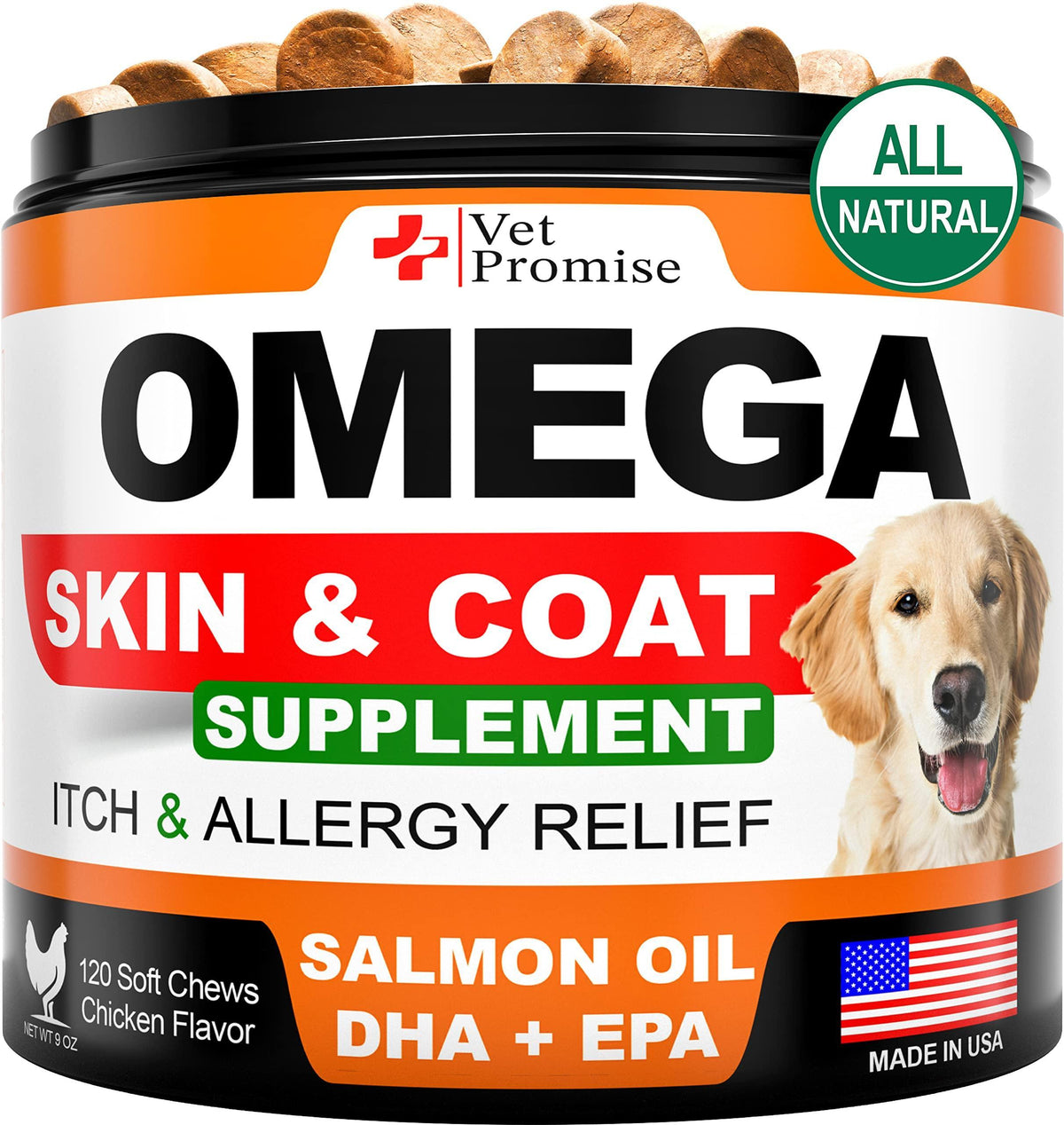 Omega-3 fish oil soft chews for dogs 120 count jar – photo 6 of 6