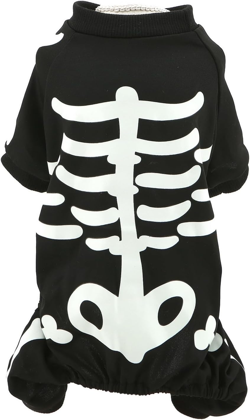 Glow-in-the-Dark Skeleton Dog Costume Jumpsuit – alternate view 2