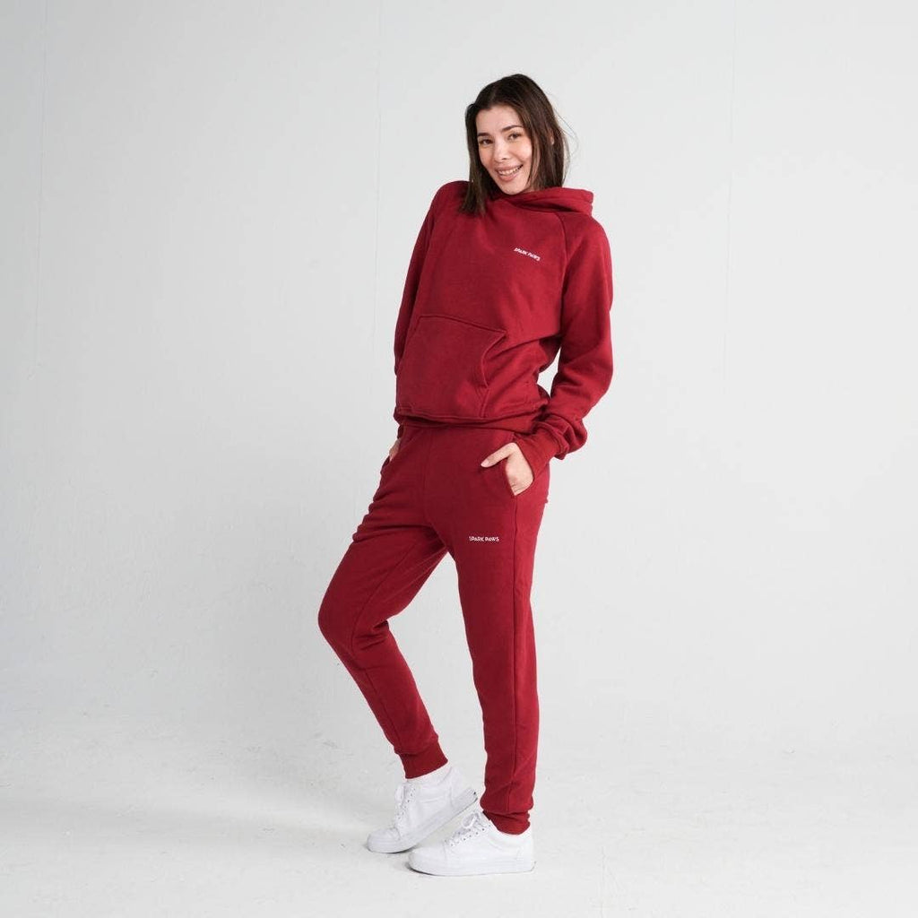 Essential Human Hoodie - Burgundy – alternate view 2