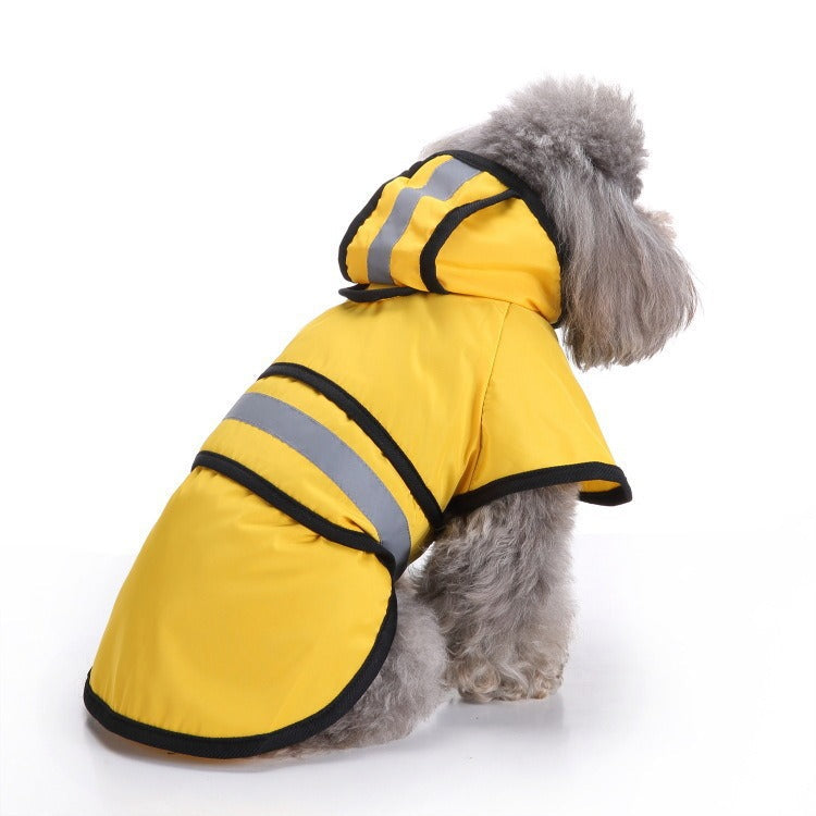 Reflective Dog Raincoat Polyester Yellow Red Blue – photo 4 of 7