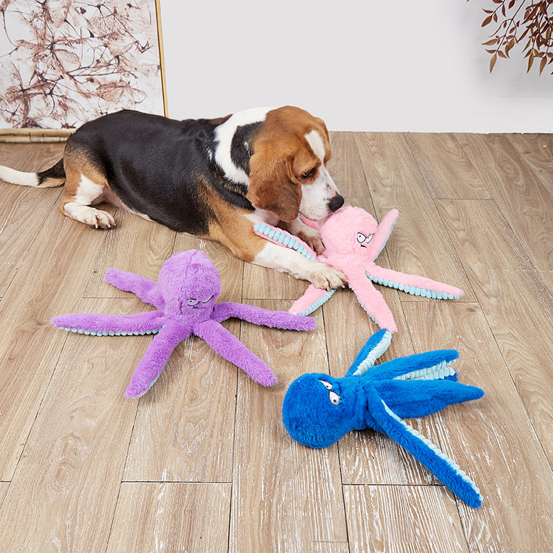 Octopus Plush Dog Toy Squeaky Bite-Resistant – photo 5 of 8