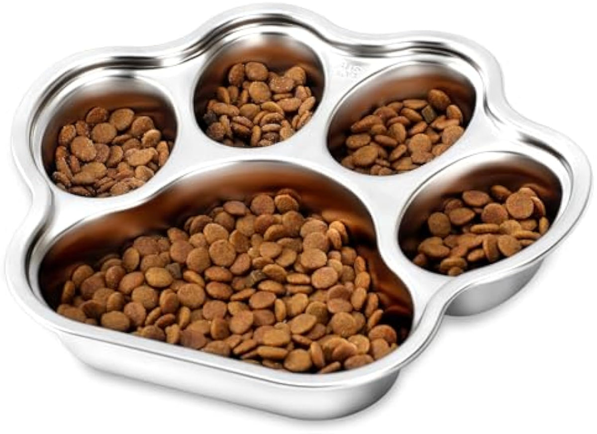 Stainless Steel Slow Feeder Dog Bowl – 2 Cup, Small & Medium Breeds – alternate view 2