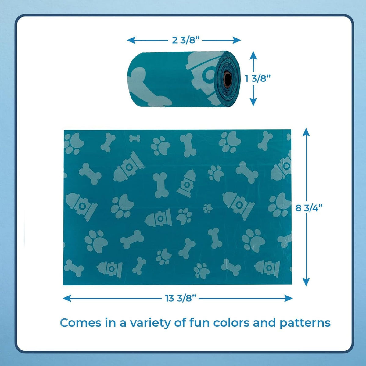 Waste Refuse Cleanup Doggy Roll Replacements, side view