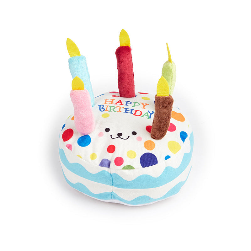 Cake-Shaped Dog Bite Toy – Simulation Snack Toy – front view