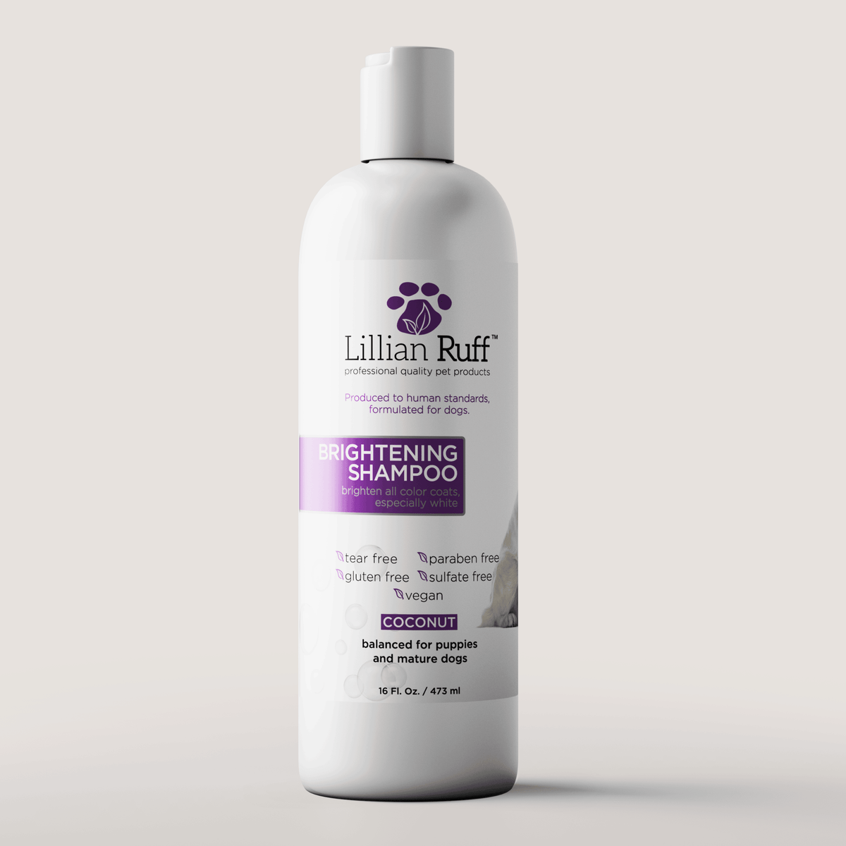 Brightening & Whitening Dog Shampoo – front view