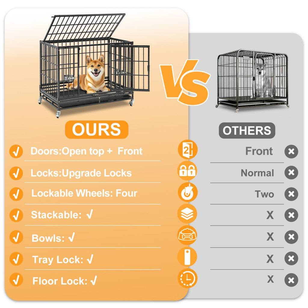 37 Inch Stackable Heavy Duty Dog Crate – alternate view 7