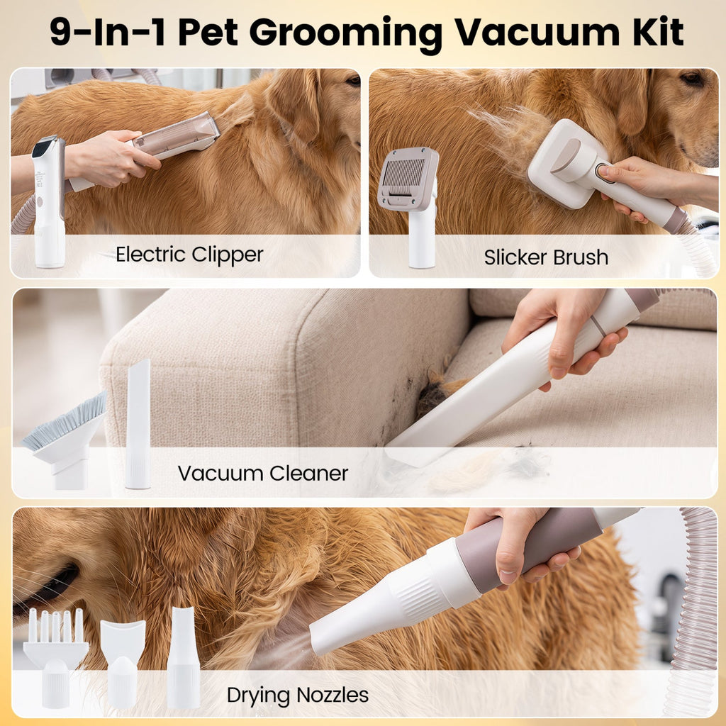 9-in-1 Dog Grooming Vacuum Kit with 3 Suction Modes – photo 3 of 8