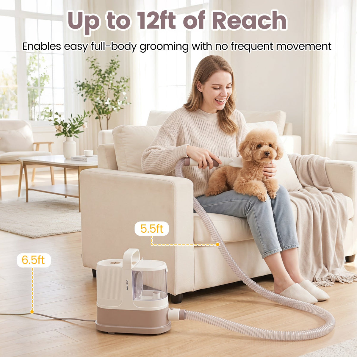 9-in-1 Dog Grooming Vacuum Kit with 3 Suction Modes – photo 6 of 8