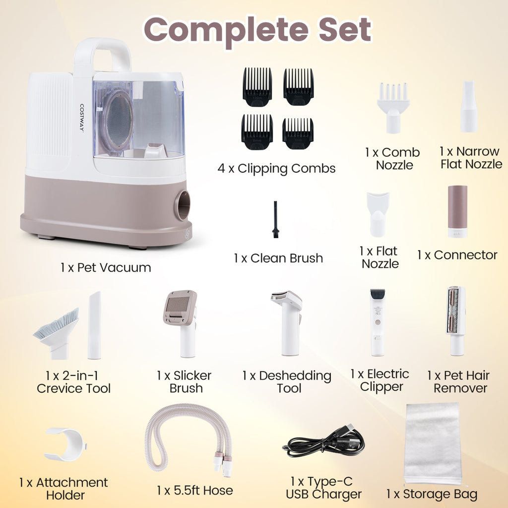 9-in-1 Dog Grooming Vacuum Kit with 3 Suction Modes – photo 7 of 8