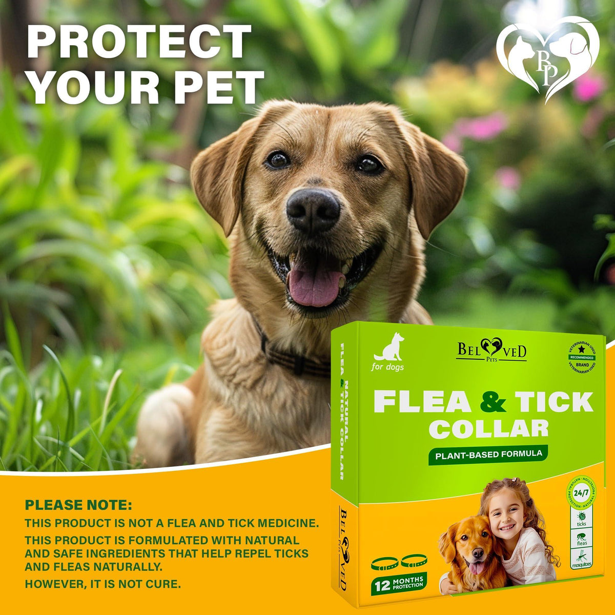 Flea and Tick Collar for Dogs Essential Oil Waterproof 2 Count – photo 8 of 8