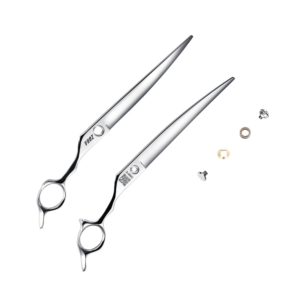 Zora Curved Pet Grooming Shears – Professional Grooming Scissors – alternate view 4