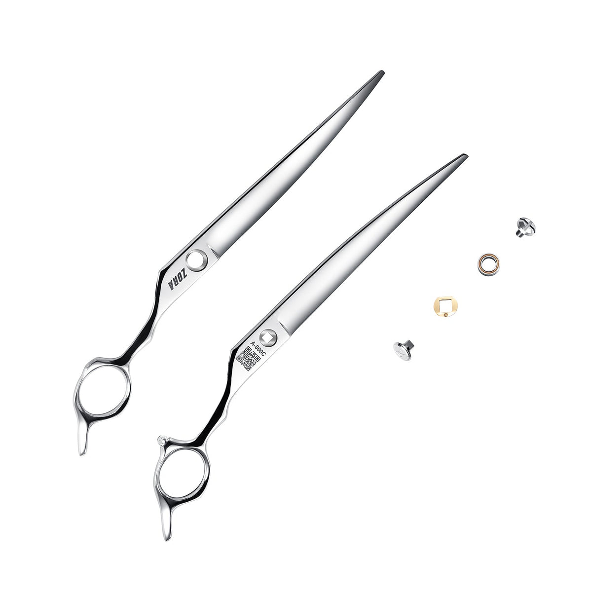 Zora Curved Pet Grooming Shears – Professional Grooming Scissors – alternate view 4