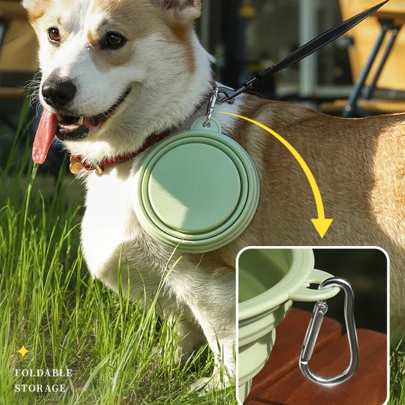 Folding Silicone Travel Bowl for Dogs & Cats – 350ml or 650ml – alternate view 3