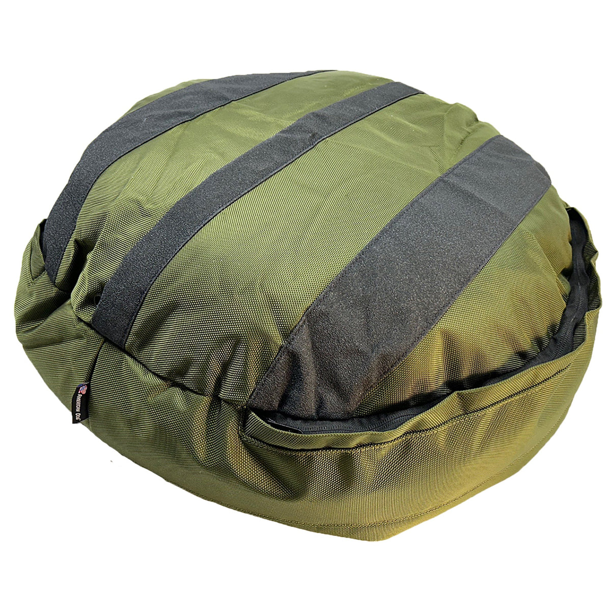 Armor round bolster dog bed in rugged 1680D ballistic fabric