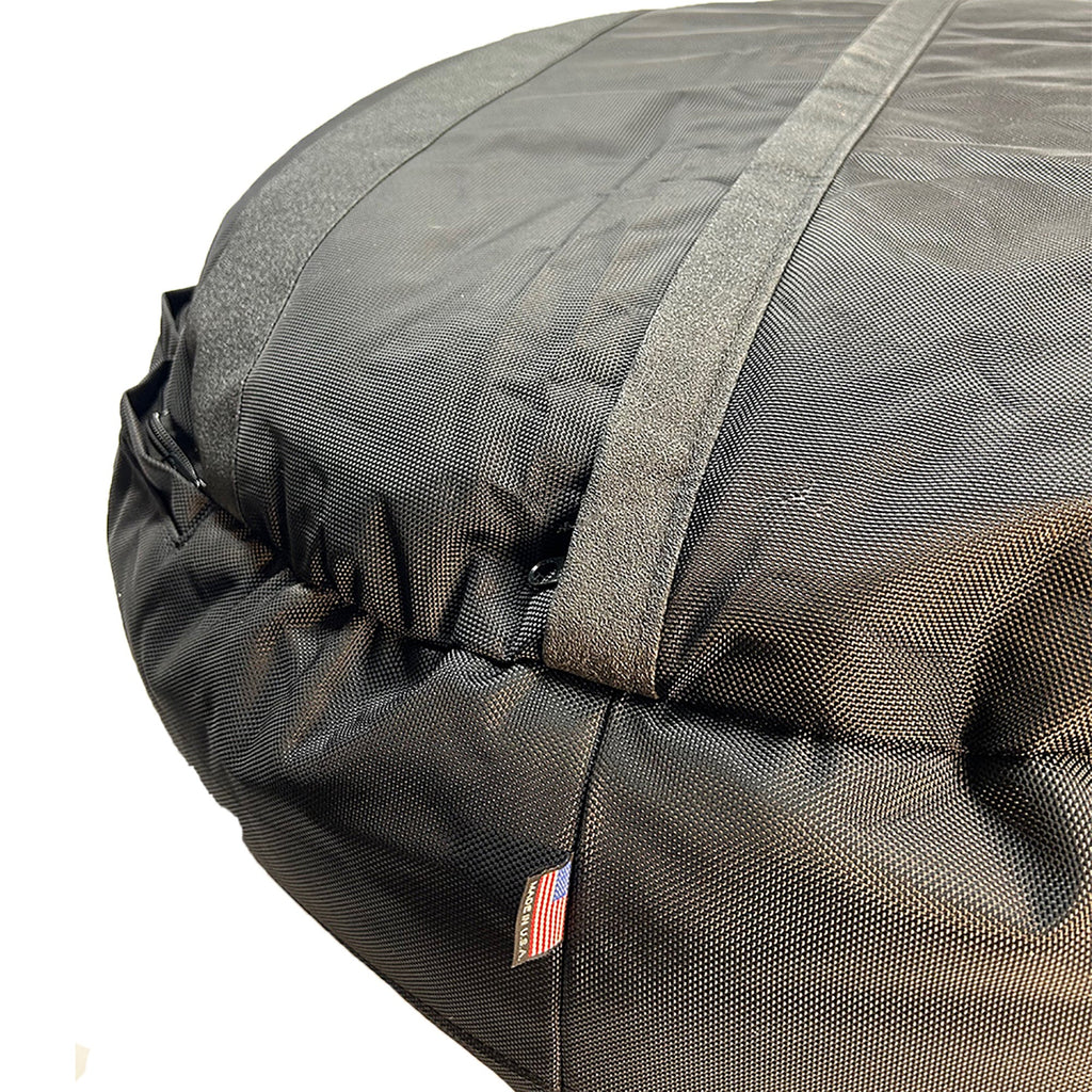Armor round bolster dog bed in rugged 1680D ballistic fabric