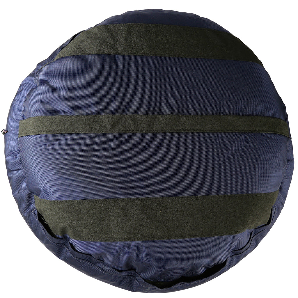 Round nest dog bed with calming bolster walls