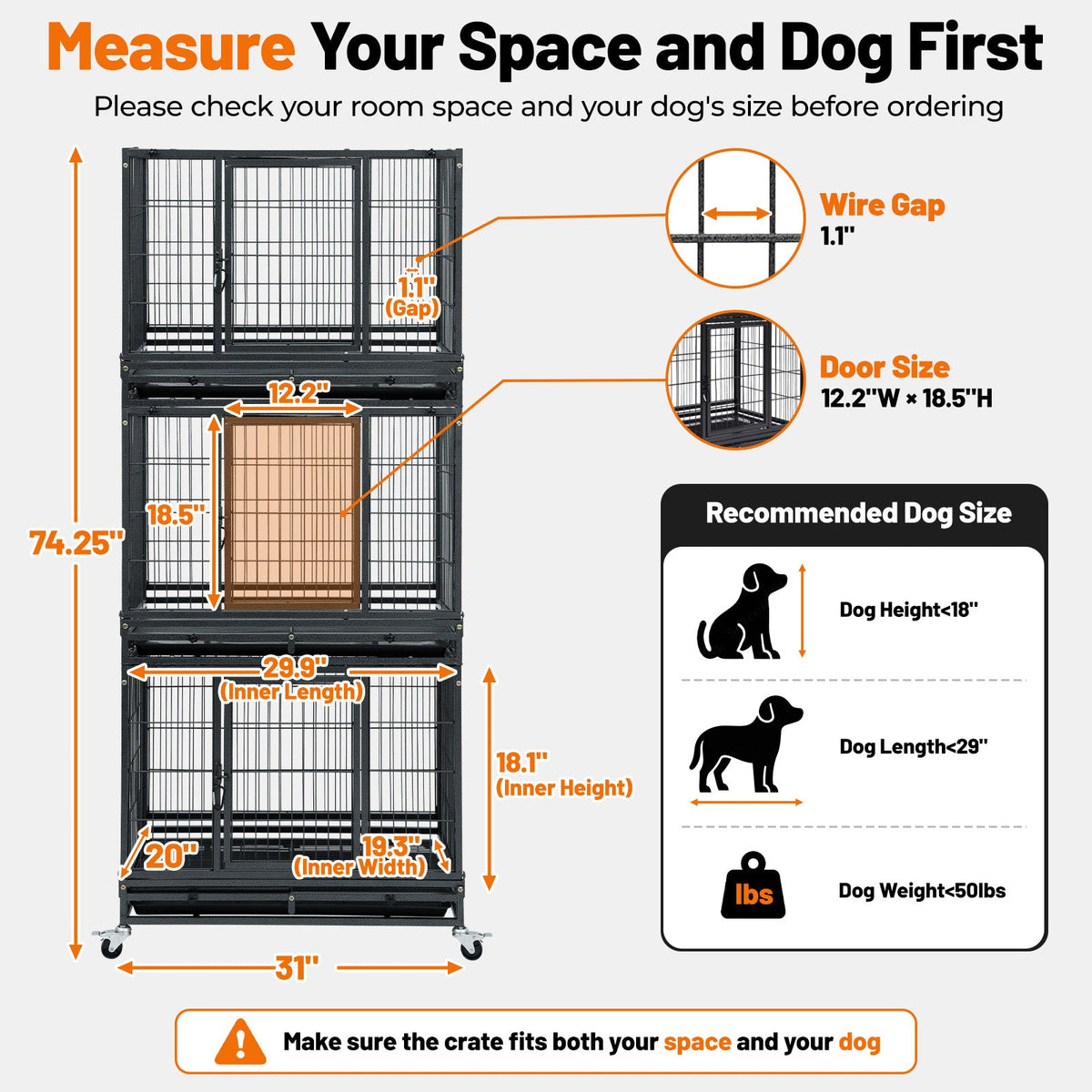 31 Inch Stackable Dog Crate – alternate view 12