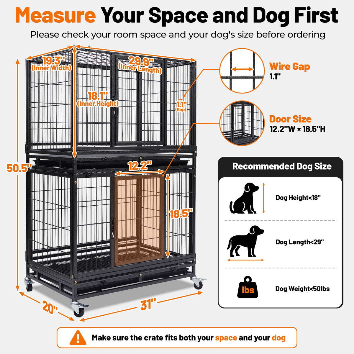 31 Inch Stackable Dog Crate – alternate view 11