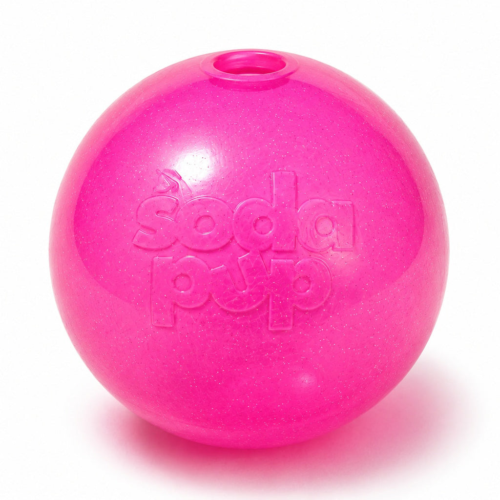 SodaPup Glitter Ball blue pink and glow soft rubber dog toy 3-pack – photo 10 of 13