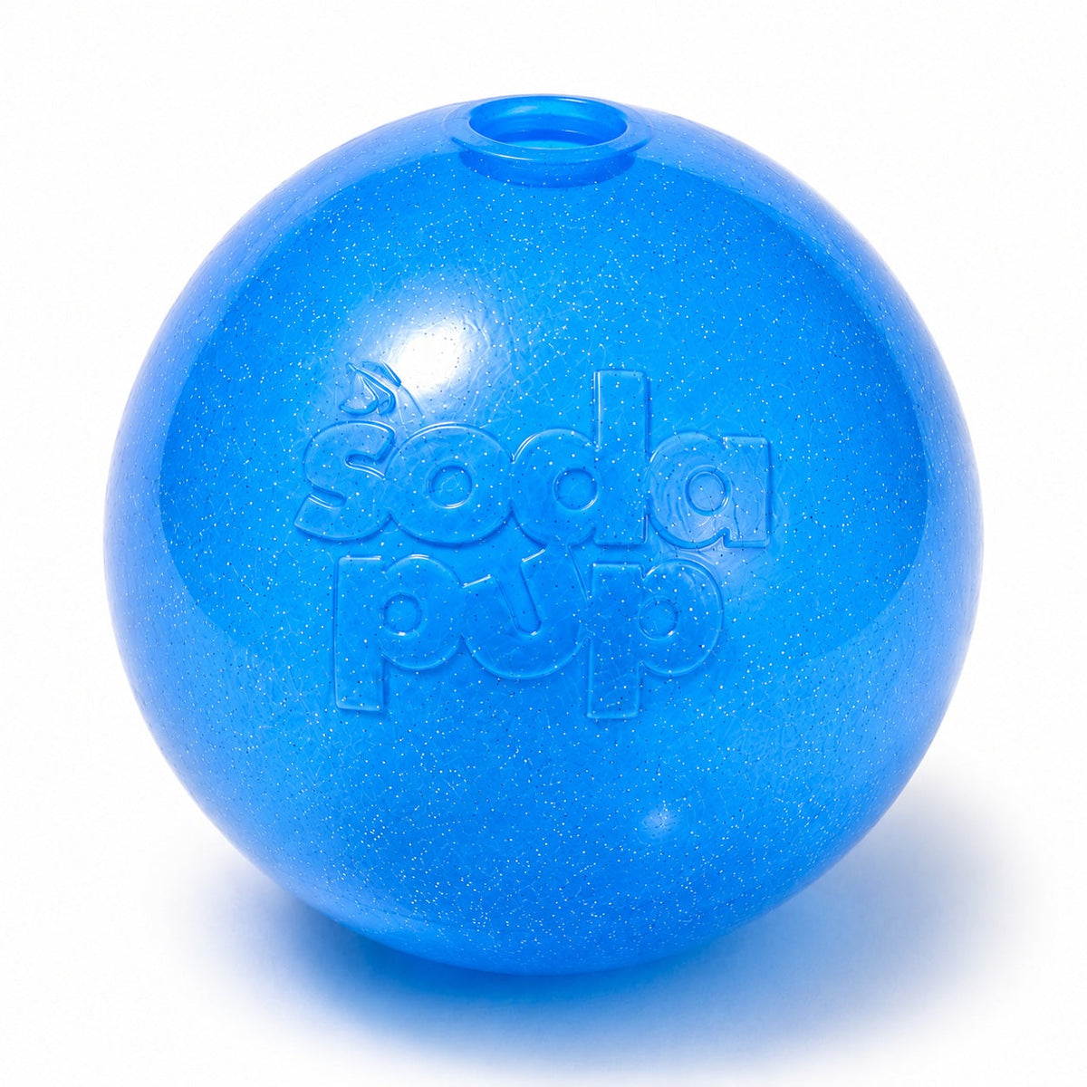 SodaPup Glitter Ball pink and blue soft rubber dog toy 2-pack – photo 4 of 12
