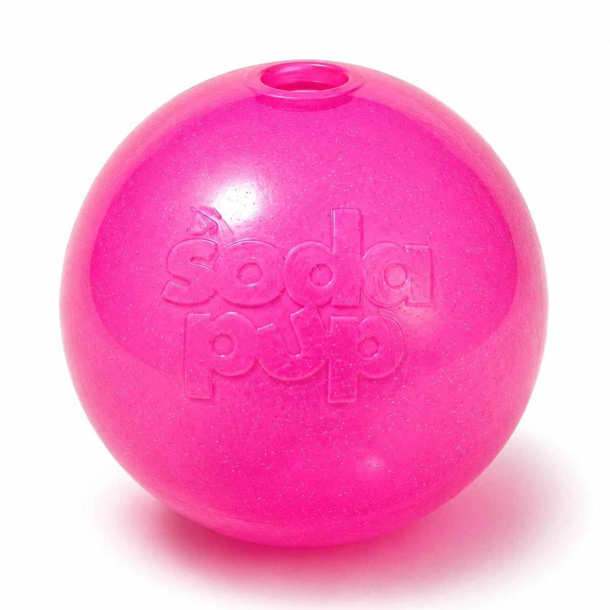 SodaPup Glitter Ball pink and blue soft rubber dog toy 2-pack – photo 5 of 12