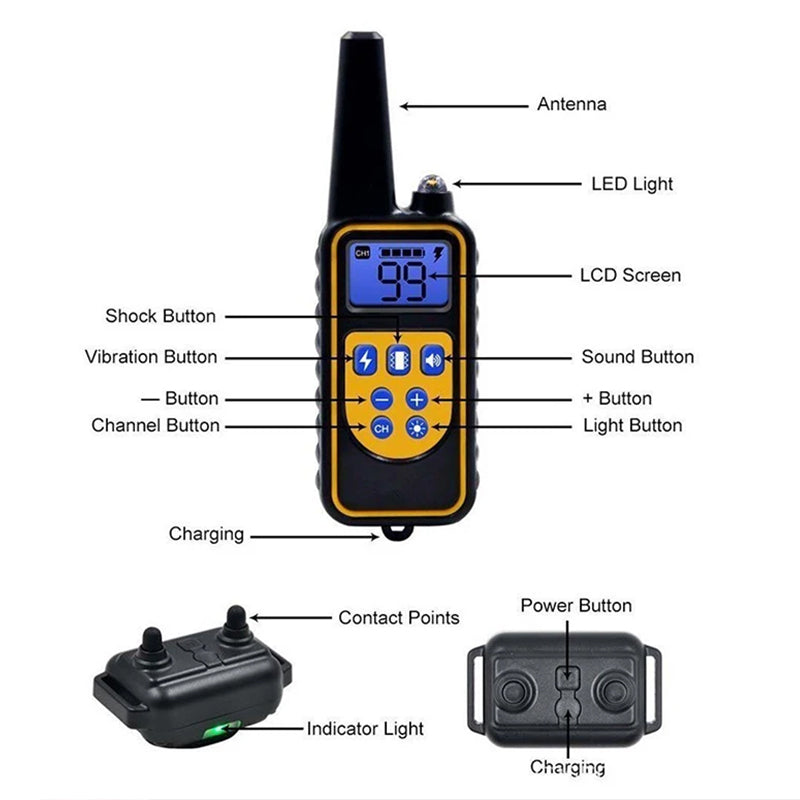 Bark Control Training Collar – Electric Shock & Vibration – alternate view 12