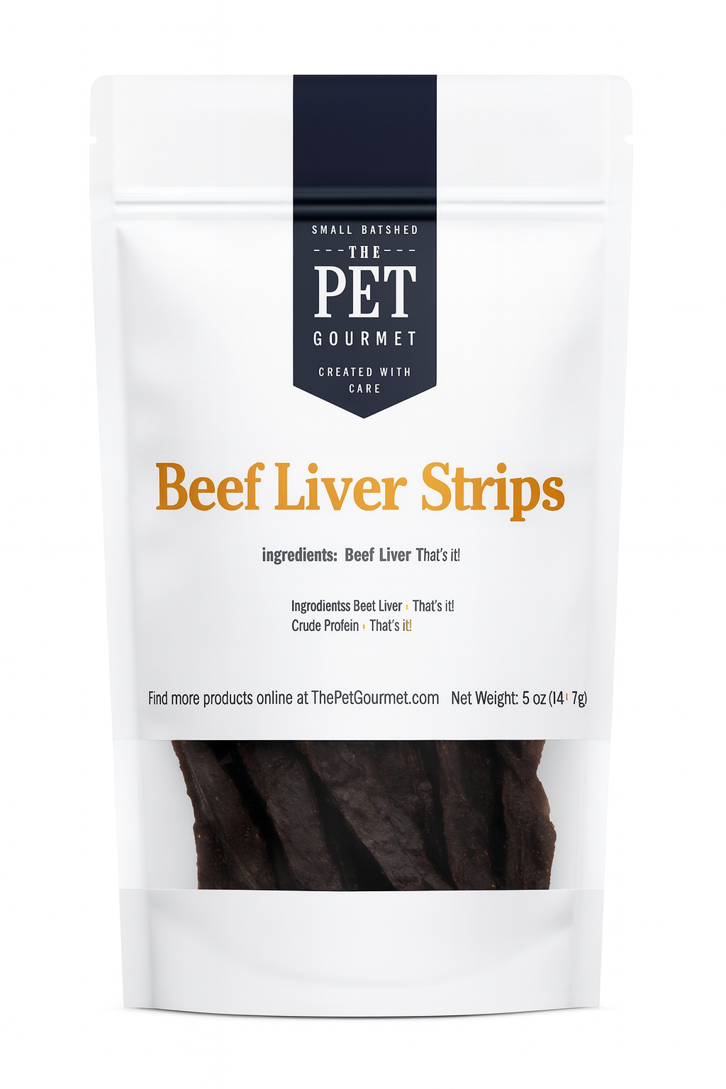 Beef Liver Jerky Strips for Dogs  5 oz