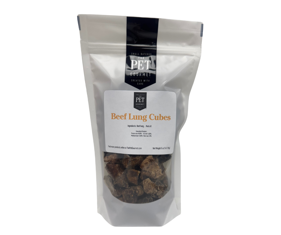 Beef Lung Cubes for Dogs  5 oz