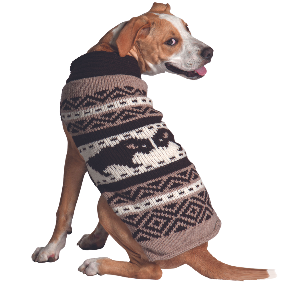 Bison Dog Sweater Brown Tan and White for Small Dogs – photo 1 of 3