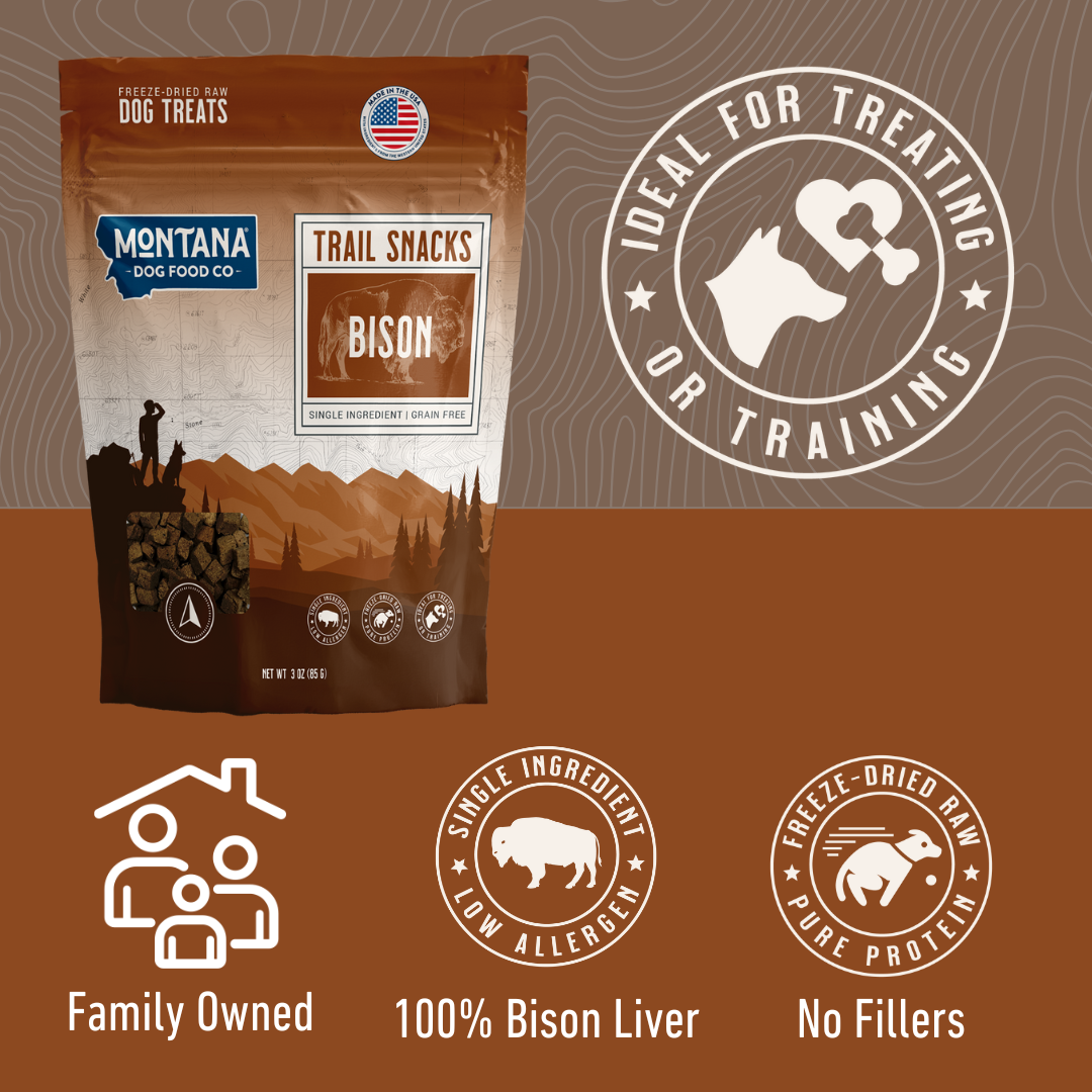 Bison Liver Freeze-Dried Raw Trail Snacks (Treats) for Dogs 3oz – alternate view 3