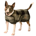 Black and White Plaid Blanket Dog Coat Wool with Fleece Lining – photo 1 of 2