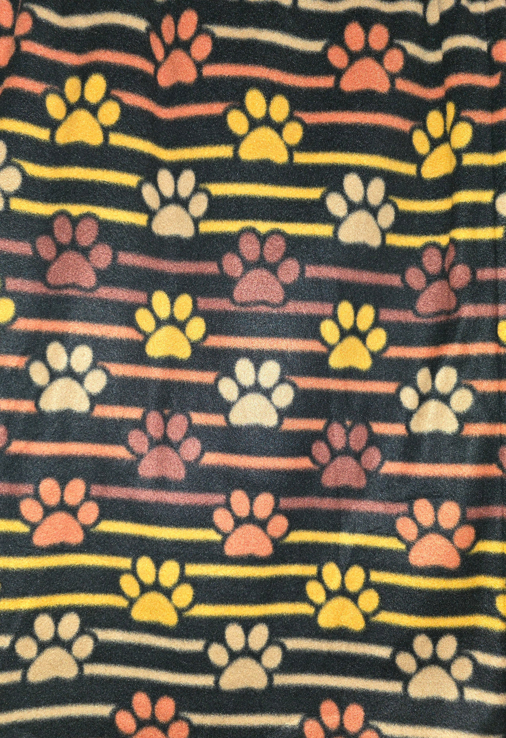 Dog Blanket – Orange & Gold Paw Print – alternate view 2