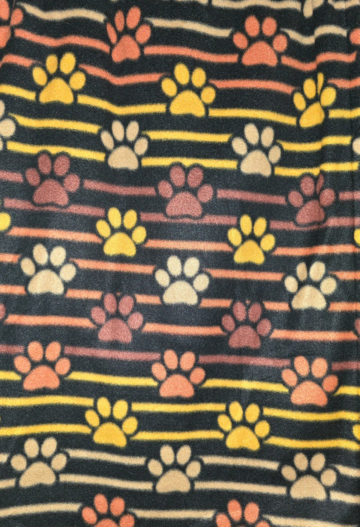 Dog Blanket – Orange & Gold Paw Print – alternate view 2