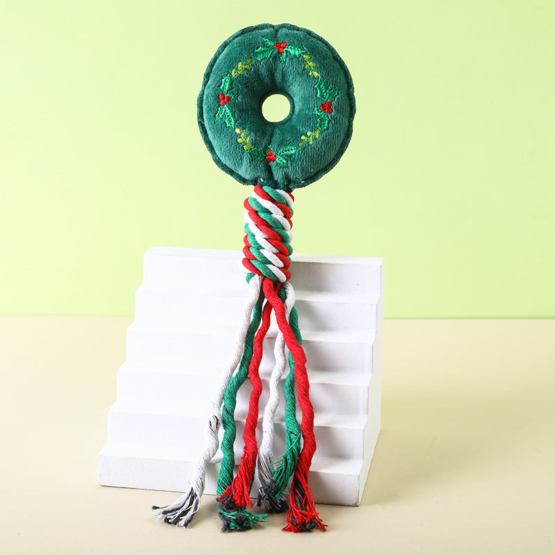 Christmas Rope Plush Dog Toy Santa Snowman – photo 7 of 11