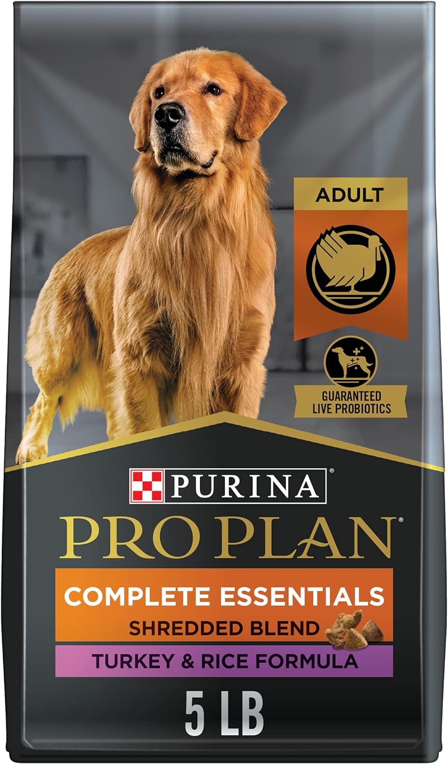 Purina Pro Plan Adult Complete Essentials Turkey & Rice Probiotic Dry Dog Food – front view