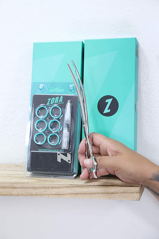 Zora Curved Pet Grooming Shears – Professional Grooming Scissors – alternate view 19