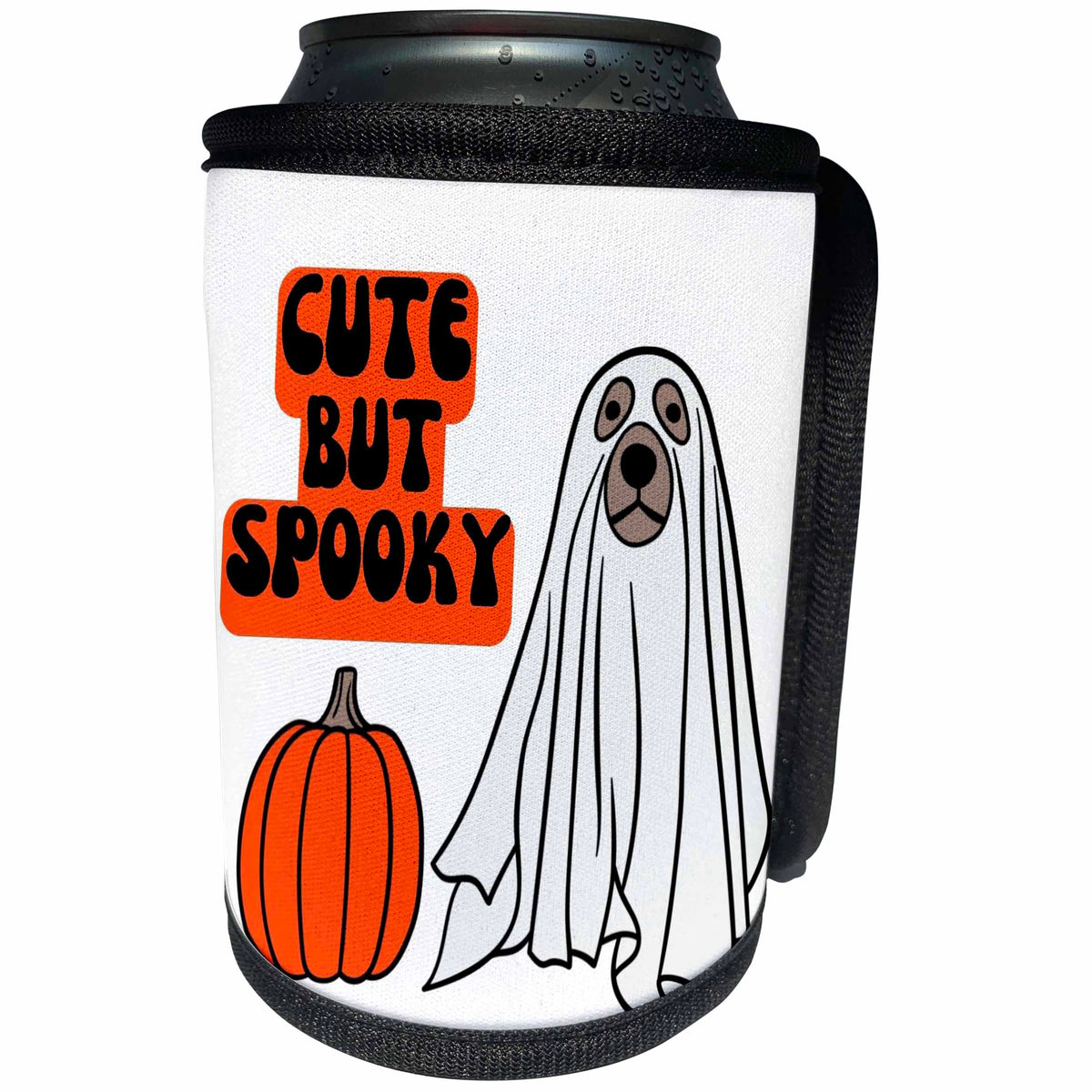 Cute but spooky Halloween dog can cooler bottle wrap