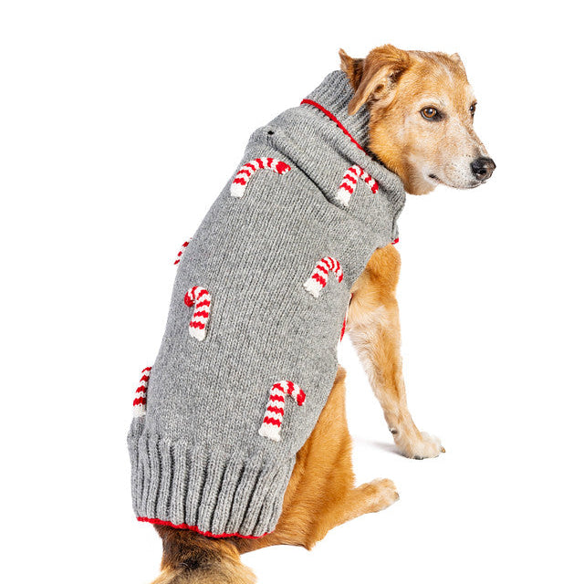 Candy Cane Dog Sweater 100 Percent Wool with 3D Candy Canes – photo 3 of 4