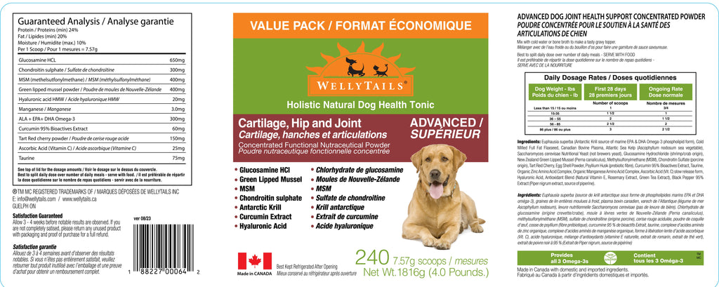 WellyTails Cartilage Hip and Joint ADVANCED supplement powder for dogs – photo 4 of 5